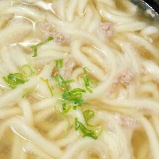 簡単★豚挽き肉あんかけ中華風味うどん